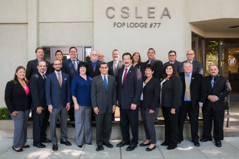California Attorney General Xavier Becerra with CSLEA Board of Directors